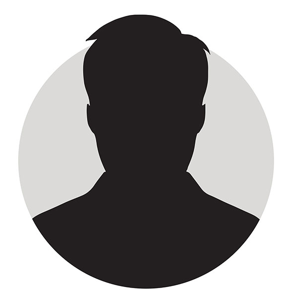 Profile placeholder silhouette of a person inside a light gray circular background